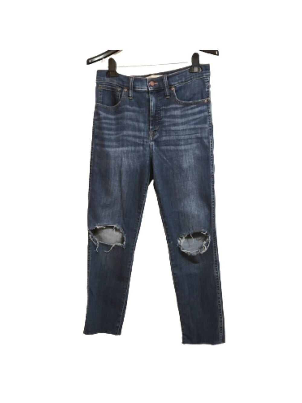 Madewell Stovepipe Cropped Distressed Jeans Size 28